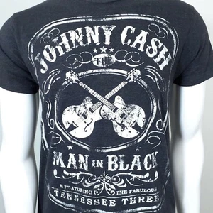 Johnny Cash The Man In Black Graphic Men's Tee T-Shirt Short Sleeve Med Black - Picture 1 of 4