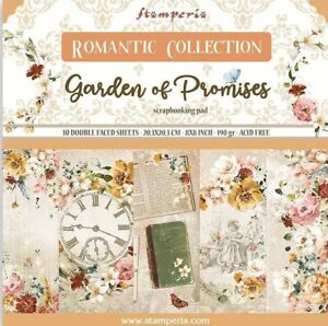 Stamperia GARDEN OF PROMISES - 8" X 8" Double Sided Paper - 10 SHEETS