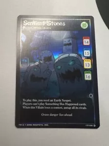 Neopets TCG - Sentient Stones 17/100 Holo Foil - The Haunted Woods - Near Mint - Picture 1 of 7