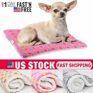 Dog Cat Puppy Pet Plush Blanket Mat Warm Sleeping Soft Bed Blankets Supplies US - Picture 1 of 17