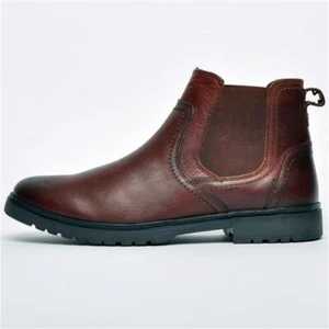 Cuero Auténtico - Oaktrak Beck Por Red Tape Hombre Chelsea Elegante Botines - Imagen 1 de 11