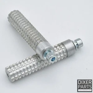 Milled Aluminum Footrest - Pegs - 22 x 100mm Cafe Racer Track Race Custom Grip - Imagen 1 de 4