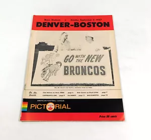 1967 Boston Patriots at Denver Broncos AFL Football Program 9-3-67 - Picture 1 of 2
