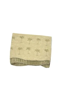 1 Discontinued Wavery Tahita Palm Valance Luxury Curtain Green Tan Peek-a-Boo - Picture 1 of 8