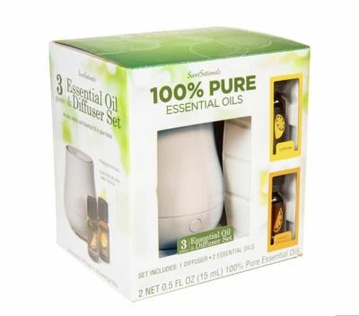 Scentsationals Essential Oil Diffuser Set With Lemon & Sweet Orange Oil. - Image 1 of 4