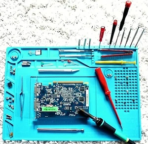 Antistatic Silicone Repair Work Mat For Mobile Phone Soldering Work - Picture 1 of 14