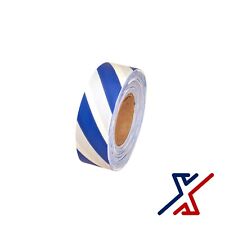 Blue & White High Visibility Flagging Tape / Camping Ribbon by X1 Tools
