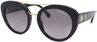 Roberto Cavalli RC1128 01B Black Round Plastic Sunglasses Frame 54-21-145 1128 , - Image 1 of 3