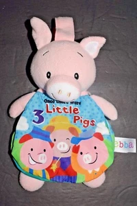 EUC!  Ebba Soft Books 9" Story Pals 3 Little Pigs Plush Aurora 2021 Crinkle - Picture 1 of 10
