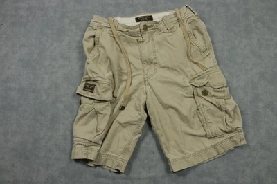 Pantalones Cortos Abercrombie Carga Niños 14 Caqui Multi Bolsillo Botón Solapa Algodón Foto 1 de 4