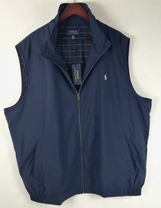 Polo Ralph Lauren Men's Big & Tall 3LT Navy Twill Water-Resistant Vest NEW - Picture 1 of 10
