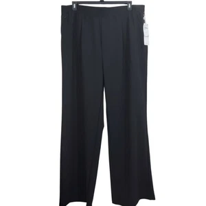Pantalon pantalon noir Good American collé jambes larges neuf avec étiquette taille 2XL business décontracté - Photo 1/13
