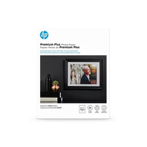 Papier fotograficzny Hp Premium Plus 80 funtów. Miękki połysk 8-1/2 x 11 25 arkuszy/opakowanie CR671A - Zdjęcie 1 z 2