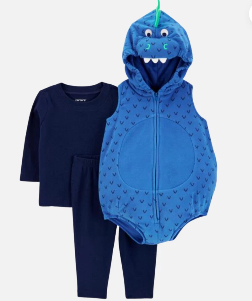 Carter’s Baby Boy Blue Dino Dinosaur Costume NEW 12 months - Image 1 of 4