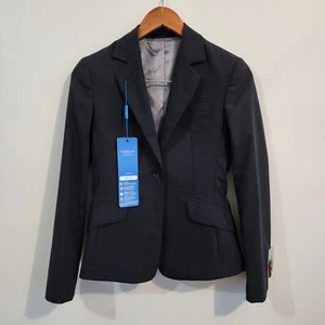 VAN HEUSEN Designer Women BNWT Charcoal Performa Super 100s Jacket Blazer Size 6 - Picture 1 of 12