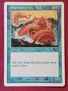 Magic The Gathering 7TH EDITION GIANT OCTOPUS blue card MTG - Picture 1 of 2