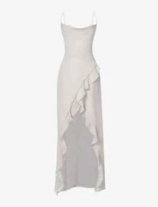 House OF CB Alexandria Asymmetric Ruffle Formal Cocktail Dress Gown Size XS 6-8 - Picture 1 of 8