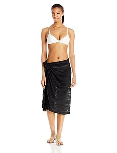 ASICS Women's Sarong  Black, Blue, Gary Skirt, Swim Suit Cover and Scarf - Picture 1 of 6