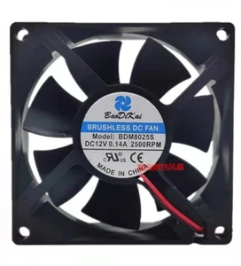 1 PCS  BaoDiKai Fan BRUSHLESS DC FAN BDM8025S  DC12V 0.14A 8025 8CM 2 Wire  fan - Picture 1 of 2