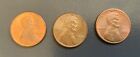 America - Usa -  1978 , 1979 E 1981 - 3 Monete  1 Cent - Lincoln , Ottime