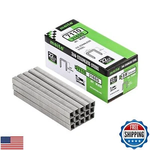 Grapas para tapicería de acero inoxidable Meite calibre 22 serie 71 316, 3/8 pulgadas (9. - Imagen 1 de 5