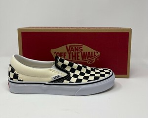 red black white checkered vans