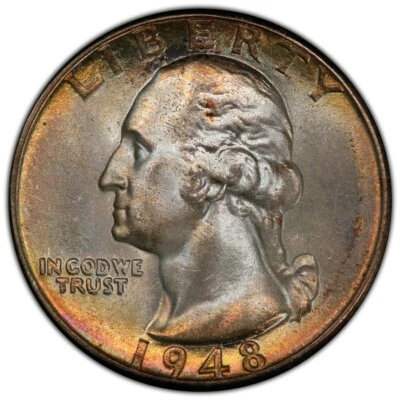 1948 D Washington Quarter PCGS 67+ CAC/Secure Labels Free Shipping USA Only (48) - Image 1 of 2