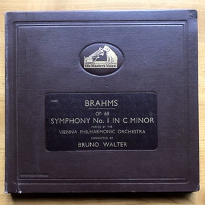 BRAHMS Symphony No 1 BRUNO WALTER UK HMV DB 3839/40/41/42/43 5x78rpm Set NM - Bild 1 von 17