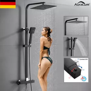 Duschsystem mit Thermostat Regendusche Duschset Handbrause Dusche Duscharmatur - Bild 1 von 10