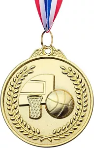 12 Pack Basketball Medals for Kids, Metals Gold Award Medals Suitable for Sports - Picture 1 of 6