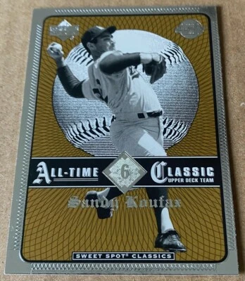 Tarjeta Sandy Koufax 2002 UD SWEET SPOT CLASSICS #6 casi nueva-como nueva Foto 1 de 2