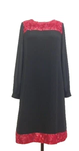 Kleid festlich, Party, Hochzeit, Damen Gr. 38 Chiffon Tunika Kleid mit Spitze - Bild 1 von 3