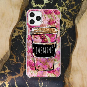 Personalised Initial Phone Case For Motorola G62/One/G8 Pink/Flower Hard Cover - Picture 1 of 28