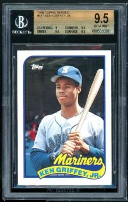 Ken Griffey карточка дебютанта 1989 Topps Traded #40T BGS 9.5 (9 9.5 9.5 9.5) - Изображение 1 из 2