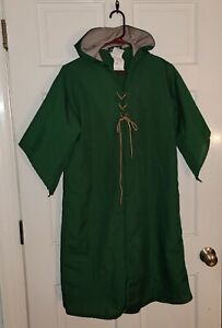 HARRY POTTER SLYTHERIN green Poly Hoodie Lace Up Quidditch Robe. Youth L