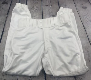 Mizuno Mens Baseball Pants 30-32S White Pockets Elastic Cuff Snap Button Sports - Picture 1 of 5