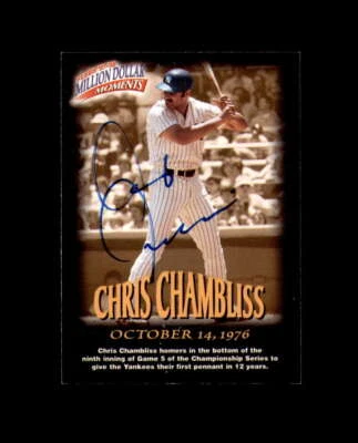 Chris Chambliss Signed 1997-98 Fleer Million Dollar Moments New York Yankees Aut - Image 1 of 2
