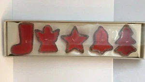New Illuminate! Candle/Glass Gift 5 Set Mini Seasonal Shape Red Christmas Cute - Picture 1 of 6