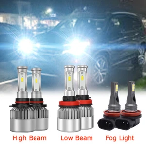 Combo de 6 faros LED de haz alto bajo y bombillas antiniebla para Honda Pilot 2006-2018 - Imagen 1 de 12