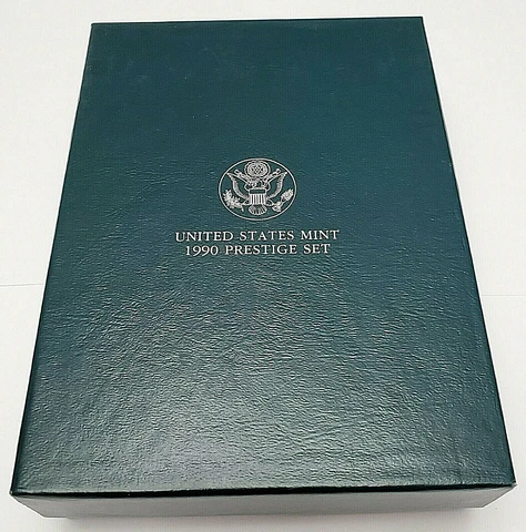 1990 PRESTIGE SET BOX ONLY  **NO COINS!!** Cover