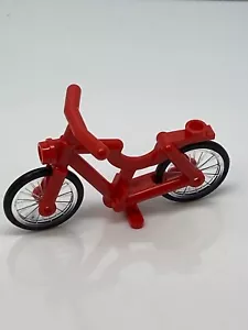 Lego Red Minifigure Bicycle Riding Brand New - Picture 1 of 1