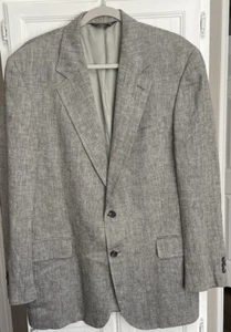 Vtg Brooks Brothers Union Made Blazer 40R Gray Men's Sport Coat 100% Linen USA - Picture 1 of 6