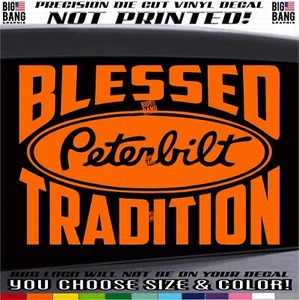 Trucker Vinyl Decal Sticker Blessed Truck Driver Fits Peterbilt Semi Big Rig USA - Picture 1 of 4