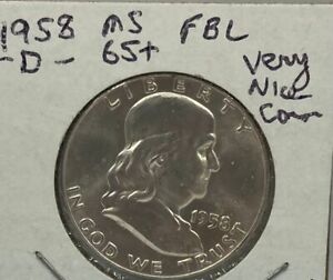 1958-D Ben Franklin demi FBL gemme BU 