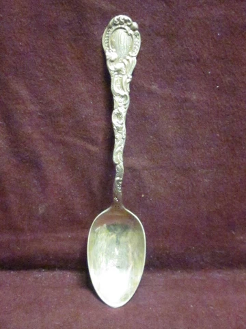 Durgin Sterling LOUIS XV TABLE SERVING  SPOON 7 8 1/4" Monogram  AGI? Cover