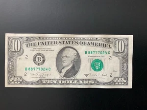 1988A $10 DOLLAR BILL B88777024C - Picture 1 of 4