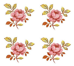 16 Sweet Pink Dot Rose Roses Flower 3/4"  (20mm) Waterslide Ceramic Decals Bx