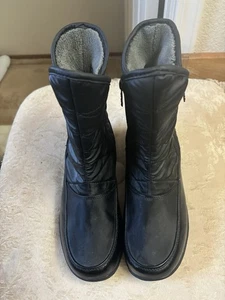 Totes Boots Womens Black 8 All Weather Above Ankle Shoe Fleece Lined Dual Zip - Picture 1 of 8