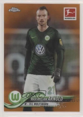 2018-19 Topps Chrome Bundesliga Orange Refractor /25 Maximilian Arnold Rookie RC - Image 1 of 2