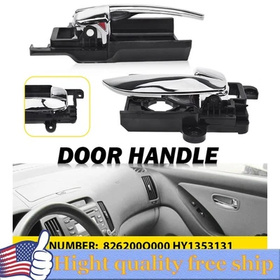 Manija interior de la puerta interior negra delantera + trasera lado derecho ajuste 07-10 Hyundai Elantra Foto 1 de 4